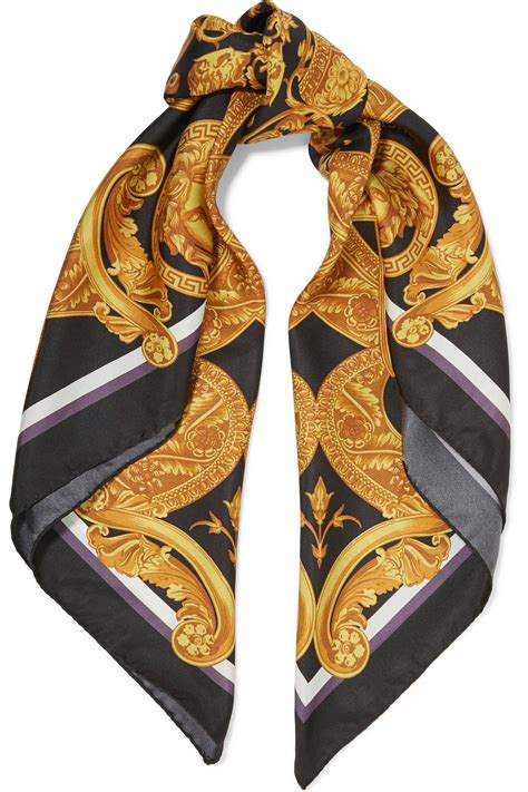 versace foulard on|versace designer scarf.